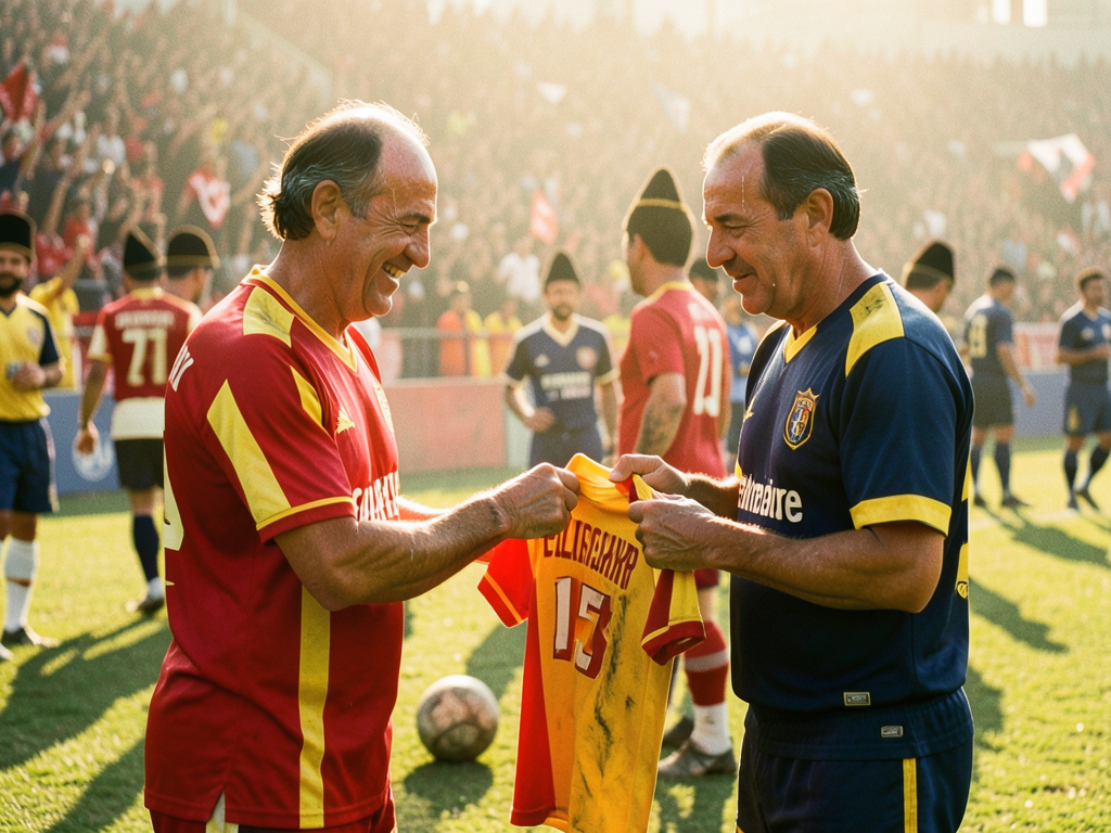 Metin Oktay, 1969'da jübile maçında hangi futbolcuyla formasını değiştirmiş ve 10 dakikalığına Fenerbahçe forması giymiştir?