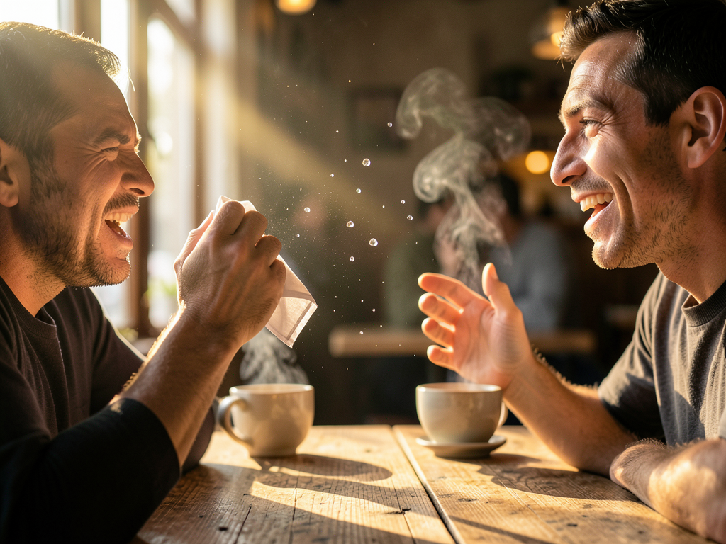 İki kişi arasında hangi şekilde bir diyalog geçtiyse muhtemelen içlerinden biri hapşırmıştır?