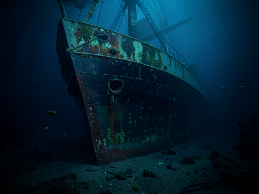 1912'de bir buz dağına çarparak batan 'Titanik' adlı ünlü transatlantiğin şu an enkazının bulunduğu noktanın yaklaşık coğrafi konumu nedir?