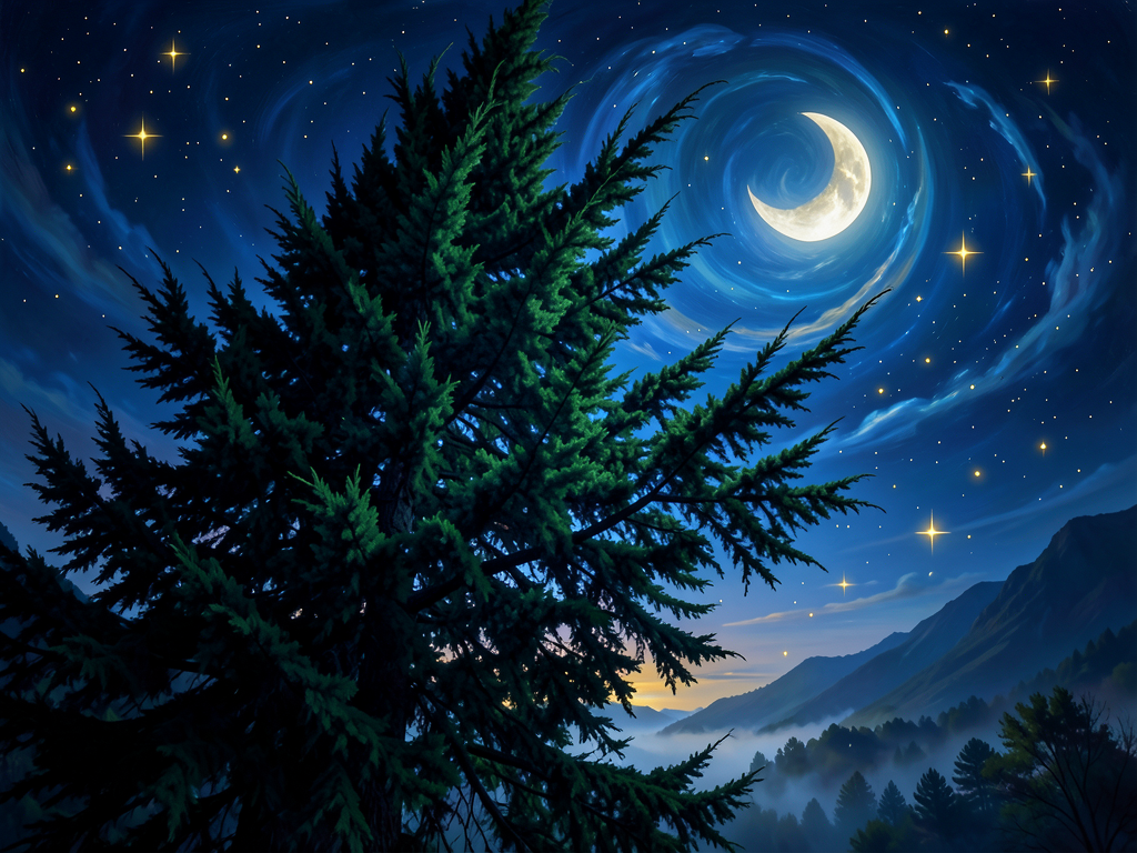 Vincent van Gogh'un ünlü 'Yıldızlı Gece' tablosunda yer alan büyük ağacın ismi nedir?